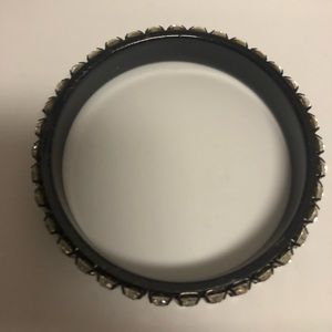 Metal rhinestone bangle bracelet.